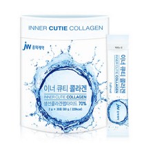 중외제약 이너큐티 콜라겐 저분자 피쉬콜라겐 펩타이드 엘라스틴 히알루론산 어류 어린 생선 분말 가루 흡수율좋은 비타민c 식약처 검사필, 1통, 30포