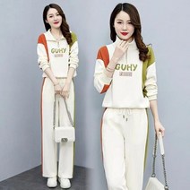 여성 가을 패션 투피스 감령 트레이닝복 세트