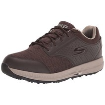 Skechers 남성용 엘리트 5 레인지 릴렉스 핏 방수 스파이크리스 골프화 스니커즈 브라운. 13