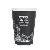 13온스컵 블랙 100개 385ml 테이크아웃컵, 1박스