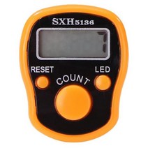 카운터기 미니 스티치 마커 및 행 손가락 카운터 LCD 전자 디지털 탈리 바느질 뜨개질 도구, Orange 1pc