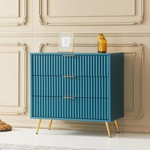 폴라 템바보드 3단 드레스룸 안방 서랍장 800, 연그레이