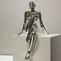 인스 감성 소품 그림 조각 유리 섬유 강화 플라스틱 스테인레스 스틸 기술 조수 플레이, 밝은 회색