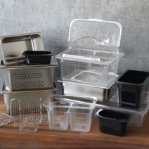 PC 스텐 바트 밧드 타공 받드 물받이 뚜껑 업소용 식당 반찬통 냉장고정리, 스텐 밧드 구성, 2/3 사이즈, 드레인(물받이)