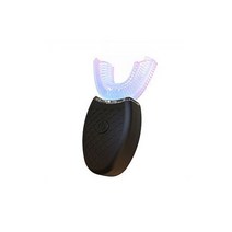 음파 칫솔 전동 첨단 진동 극세모 워터 휴대용 U자형 초음파 전동 칫솔, 03 Black