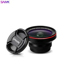 카메라렌즈 캐논 호환 렌즈 시그마 Sanev HD 휴대폰 렌즈 0.6x 광각 15x 매크로 스마트폰용 다층 코팅 광학, 01 BLACK