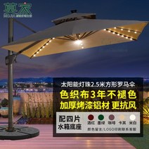대형 그늘막 조명 대형 테라스 자외선 파라솔 야외 그늘막 전원주택, A
