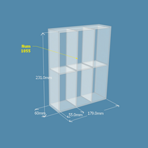 해외발송 (피규어 진열장)소니 엔젤 디스플레이 스탠드 몰리 아크릴 상자 애니메이션-18656, 04. 6 그리드 + 도어