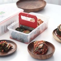 김치자르미 투명 밀폐용기 도마 커터 칼 배추 1/2크기