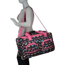 Rockland 롤링 더플 백 핑크 롤링 더플 백 정품보장, 22-Inch, Pink Bandana