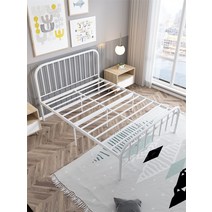 북유럽 철제 침대 강철 1인 2인용 기숙사 숙소 선반 diy 조립형 프레임, 1200mm*2000mm 옵션1