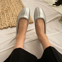 ap12400 플랫슈즈 단화 로퍼 여성플랫 여성신발 여성화플랫 발레리나 둥근코 실버
