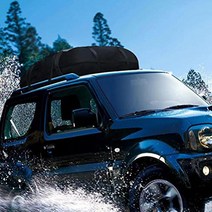 캠핑 자동차 루프 바스켓 박스 차량 캐리어 백 옥상 카고 캐리어 15 입방 피트 용량 보관 가방 추가 스트랩, 02 Black