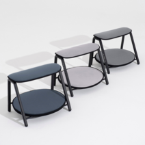 로우모 더블스텝퍼포먼스- 높이 조절 2단 발받침대+패브릭커버 SET, NEW 핑크, 메쉬그레이