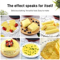 크레페기계 메이커 가정용 원형 밀전병 다용도 미니 전기 크레페 제조기 아침 피자 기계 220V 비 스틱 팬케, 01 EU