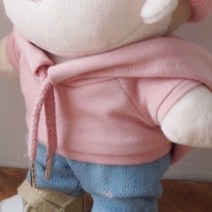 힙한 아이돌 인형 옷 패션 비니 캐주얼 후드티 모자 악세사리 코트 꾸미기 솜뭉치 무속성, 분홍색티셔츠, 15cmcm