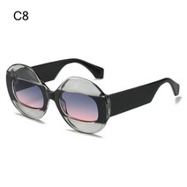 스포츠선글라스 고글선글라스 여성용 그라디언트 렌즈 선글라스 타원, C8