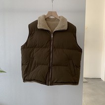 여성 경량 뽀글이 리버시블 조끼패딩 후리스 안감 여자 솜 온스 겨울 봄 항공점퍼 W087 55 66 77 자켓
