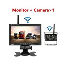무선후방카메라 차량 무선 역방향 카메라 트럭 용 7 인치 lcd 모니터 버스 rv 트레일러 굴삭기 자동차 모니터 12v 24v 후면보기 카메라, 하나의 카메라로