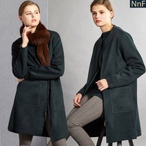 NNF 쿠션 기모 퍼 코트+베스트 2종[딥그린]