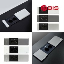 슬라이딩 2구 빌트인콘센트 무선충전 USB 매립형 홈카페 설치 멀티 전원선, 02_S202W-다크그레이