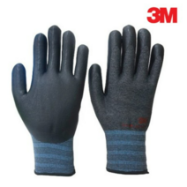 3M 슈퍼그립 핫 혹한용 NBR 폼 코팅 장갑 5켤레, 회색M, 4개