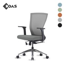 코아스 브리오 라이트 메쉬의자 OSCH1107NAA, 등판 오렌지+좌방석 인조가죽