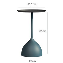 북유럽 럭셔리 철예 거실미니테이블 커피테이블 소파사이드테이블, 블랙 플레이트  블루 지원