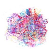 1000 개/가방 다채로운 작은 일회용 헤어 밴드 Scrunchie 여자 탄성 고무 포니 테일 홀더 액세서리 넥타이, 04