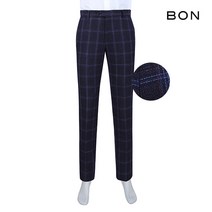 본 본 윈도우 체크 린넨사 팬츠 네이비 BN9SPA102NY