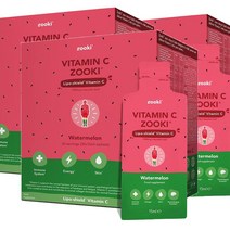 유어주키 영국 YourZooki Vitamin C Liquid 액상 비타민C 1000mg 15ml 수박맛 30포, 3팩