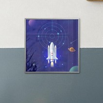 아트박스/꾸밈 iu177-우주로의여행-소형메탈프레임액자, 올리브/1타입