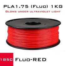 3d 프린터 필라맨트 필라멘트 xcr pla 1.75mm 1kg 스풀 롤이 있는 다중 단색 플라스틱 소모품 인쇄 재료 PLA, PLA Fluo-Red