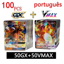 르투갈어 태그 팀의 새로운 카드 X V VMAX 트너 에너지 홀로 그래픽 게임 p, 08 PT 50GX 50Vmax