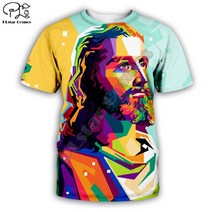 예수님 그리스도 PLstar Cosmos Christian olic Jesus R Streetwear 3DPrint Summer Casual Funny T-shirts, 03 T-shirts_06 XXL
