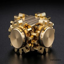 톱니스피너 탑슈트 스피너 피젯스피너 손장난감 심심풀이 골드 3.2cm, 골든큐브