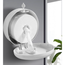 화장지 디스펜서 점보롤 공중화장실 업소용 대형 뽑아쓰는 휴지포함, 15.화이트와블랙 케이스