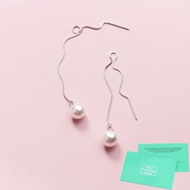 스몽 스털링 실버 925 핵진주 롱 드롭 귀걸이 쥬얼리 악세사리 선물 생일선물
