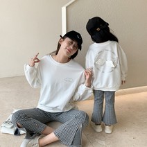 루루베베 맘커플 날개 맨투맨 티셔츠 커플룩 패밀리룩 가족시밀러룩 모녀커플룩 엄마딸커플룩