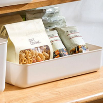 뚜껑달린 펜트리수납함 커피 티백 탕비실정리함 2개