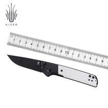 kizer pocket knife domin mini v3516n6 2021 new blackampwhite g10 손잡이 자기 방어 생존 칼 with thumb stud open