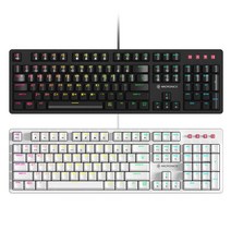 마이크로닉스 MANIC EX580L 게이밍 기계식 키보드 화이트, 화이트 청축