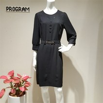프로그램 NC05 배색라운드 롱원피스.. P193O026