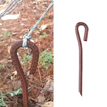 쇠말뚝 10개 텐트 강선 철근 강철 단조팩, 쇠말뚝 80cm (두께 13mm)-10개