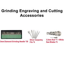 미니그라인더 연삭 조각 절단 도구 3MM 그라인딩 헤드 세트 밀링 커터 고속 강철, [01] T0060PLUS