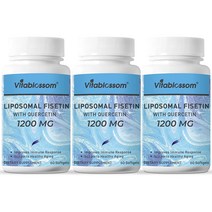 [3개 묶음] Liposomal 피세틴 1000mg 퀘르센틴 200mg 60정, 3개