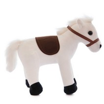 인형 귀여운 화이트 말인형 조랑말 동물 봉제인형, 길이 35cm  높이 25cmcm