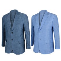 블로그뮤티 여름용 투버튼 선염 남성자켓 D 중년의류 캐주얼자켓 린넨자켓