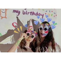 생일축하준비물 홈파티 생일축하 미니빔 1+1(기본+추가), 인형친구들