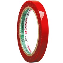 [106873]컬러OPP투명테이프(12.5mmX40M/2개/적색), 단품, 2개